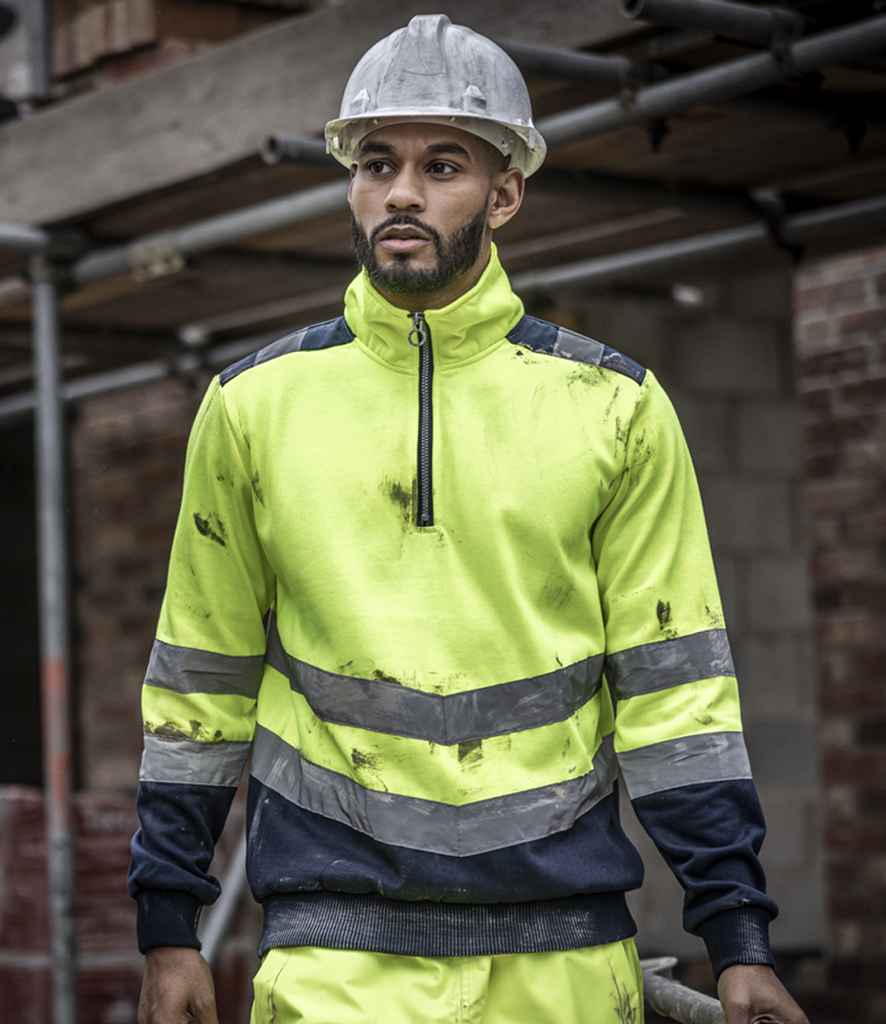 RG460 Regatta High Visibility Pro 1/4 Zip Sweatshirt