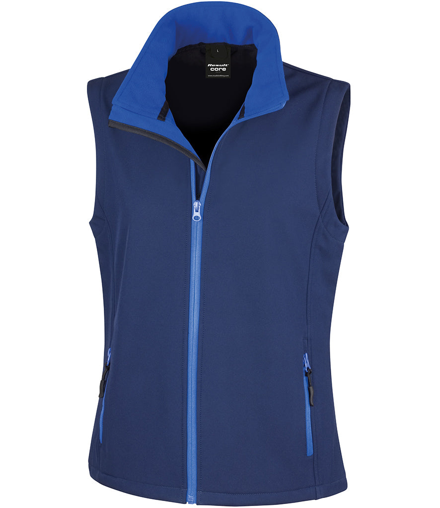 RS232F Result Core Ladies Printable Soft Shell Bodywarmer