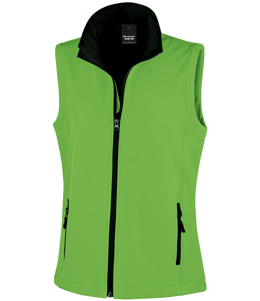 RS232F Result Core Ladies Printable Soft Shell Bodywarmer