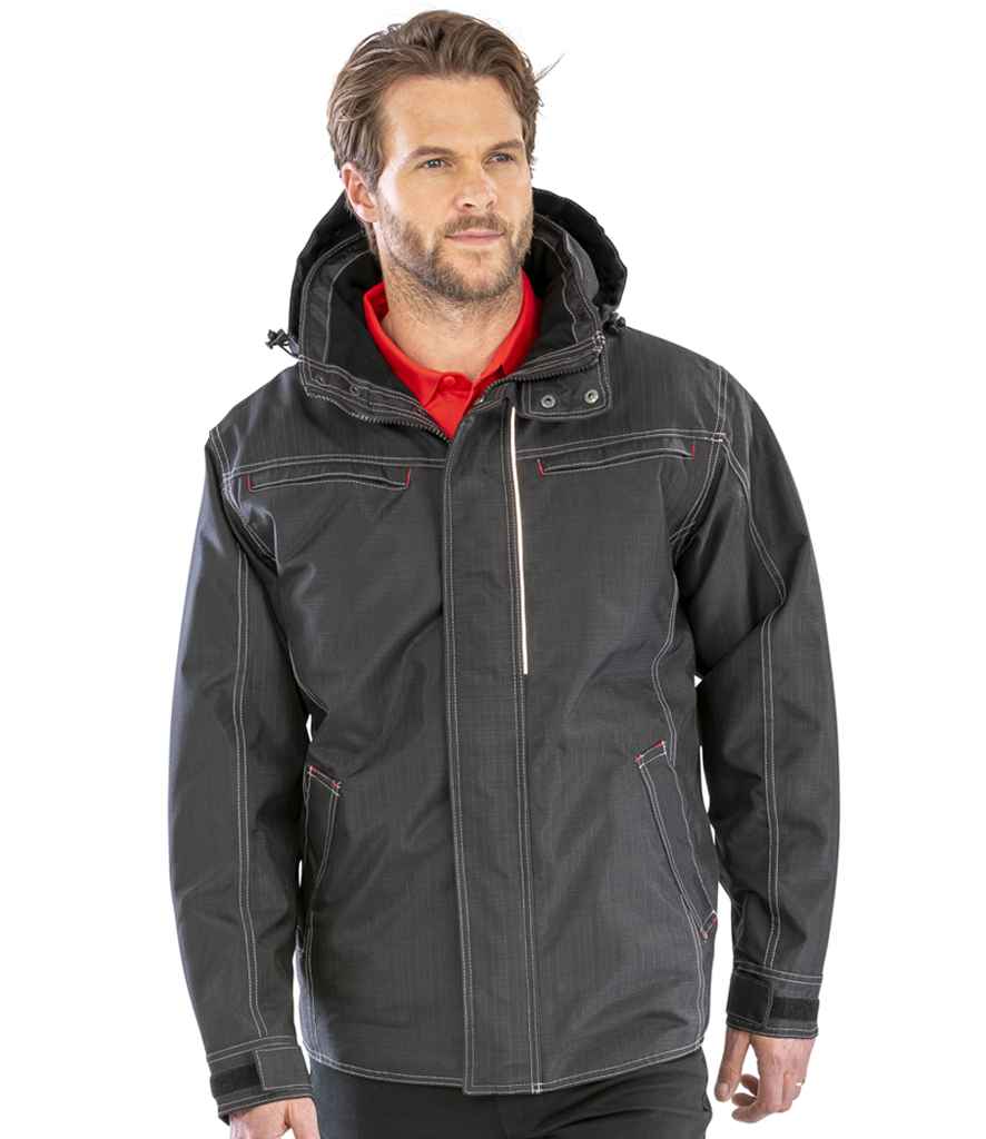 RS326 Result Work-Guard Denim Texture Rugged Jacket