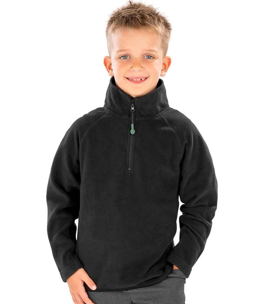 RS905B Result Genuine Recycled Kids Zip Neck Micro Fleece