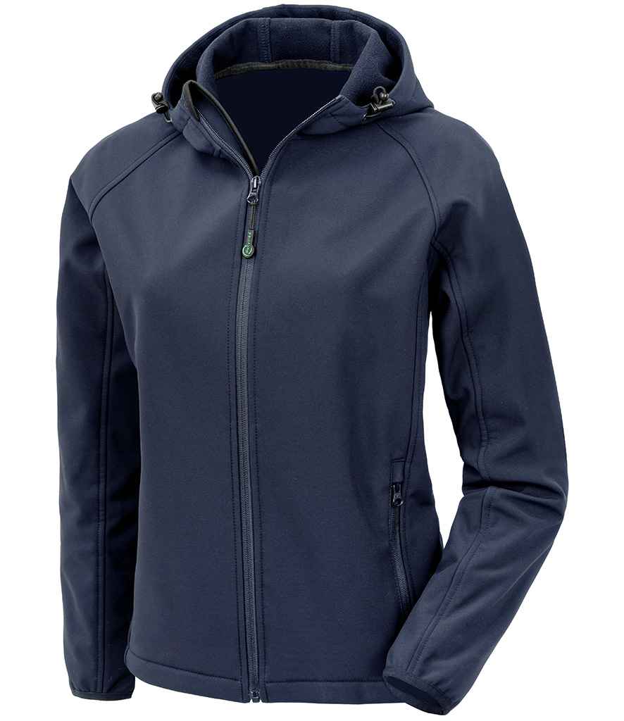 RS911F Result Genuine Recycled Ladies Three Layer Printable Hooded Soft Shell Jacket