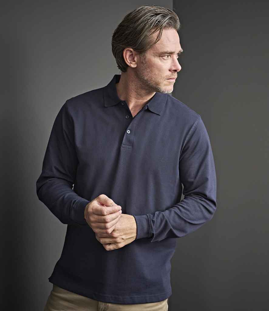 T1406 Tee Jays Luxury Stretch Long Sleeve Polo Shirt