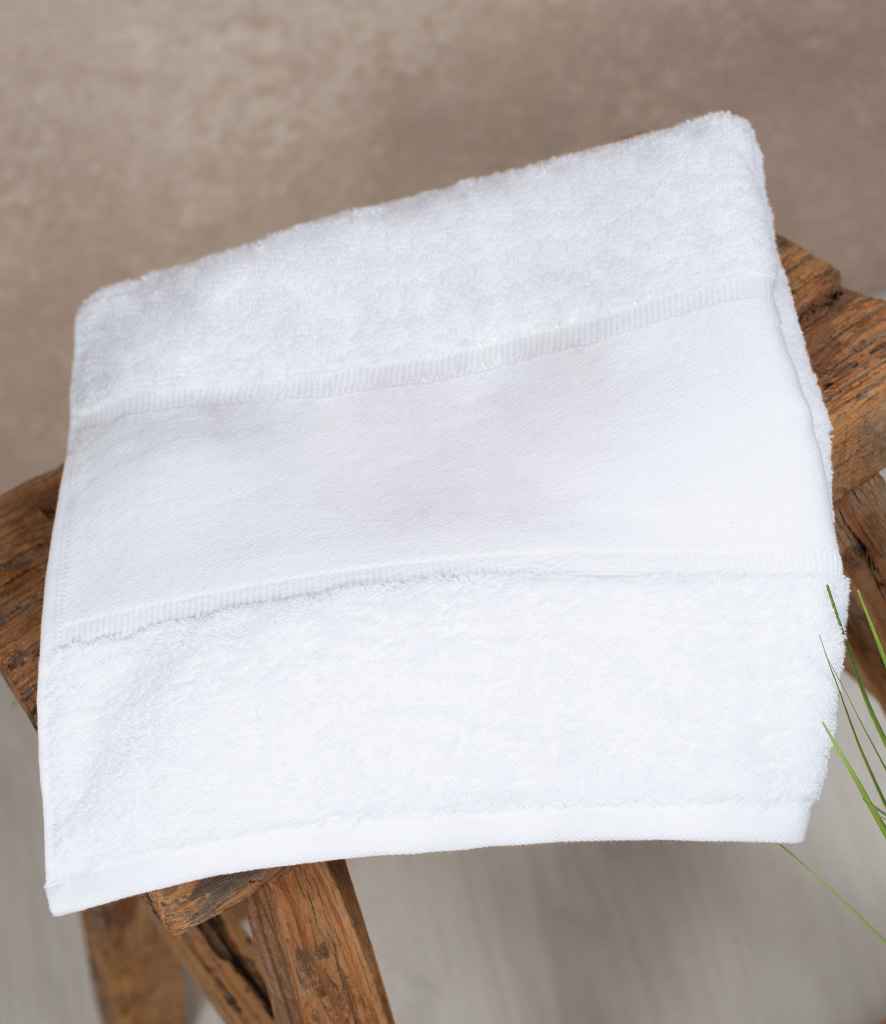 TC504 Towel City Organic Printable Border Bath Towel