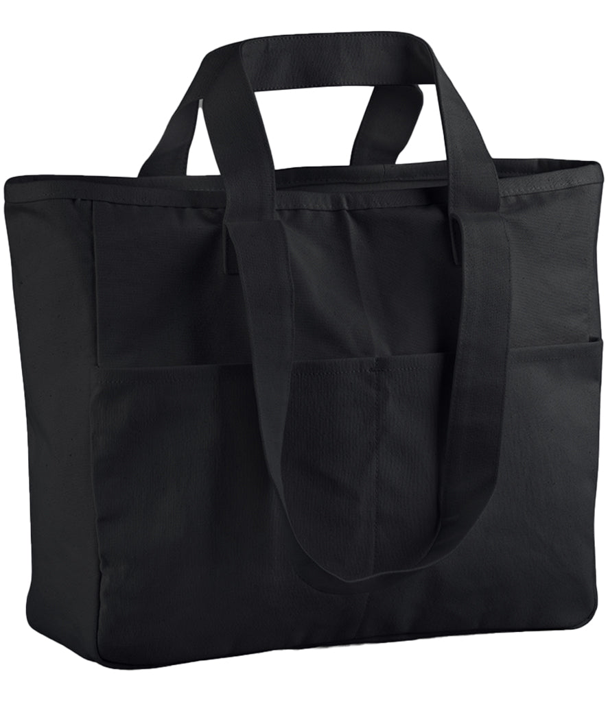 W604 Westford Mill Double Handle Cargo Pocket Tote Bag