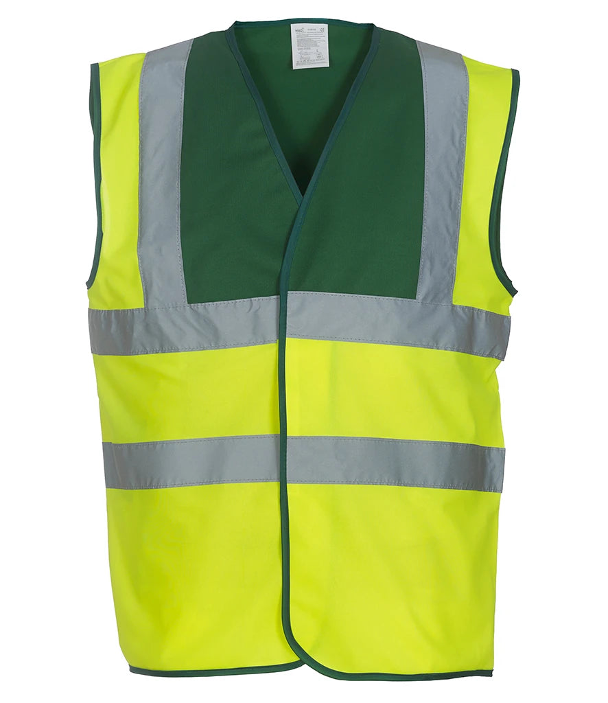YK102 Yoko Hi-Vis Two Band and Braces Waistcoat