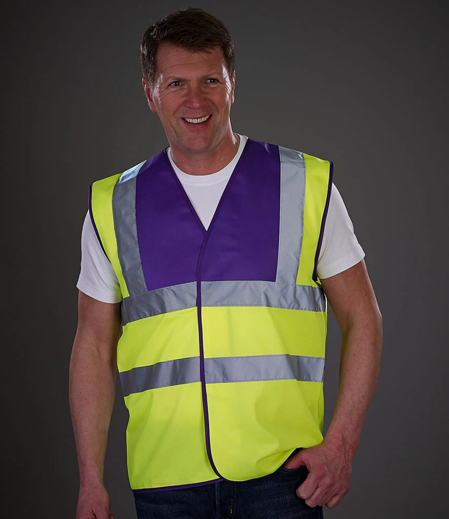 YK102 Yoko Hi-Vis Two Band and Braces Waistcoat