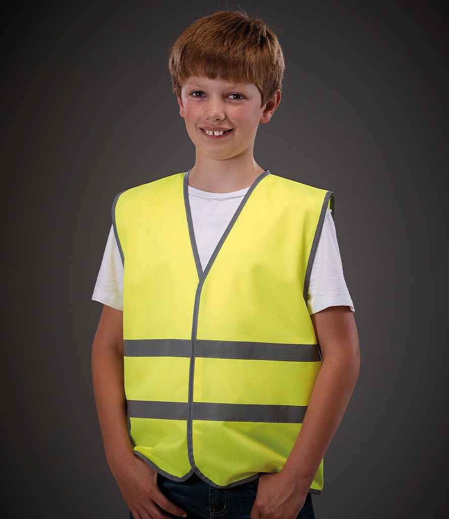 YK106B Yoko Kids Hi-Vis Two Band Waistcoat